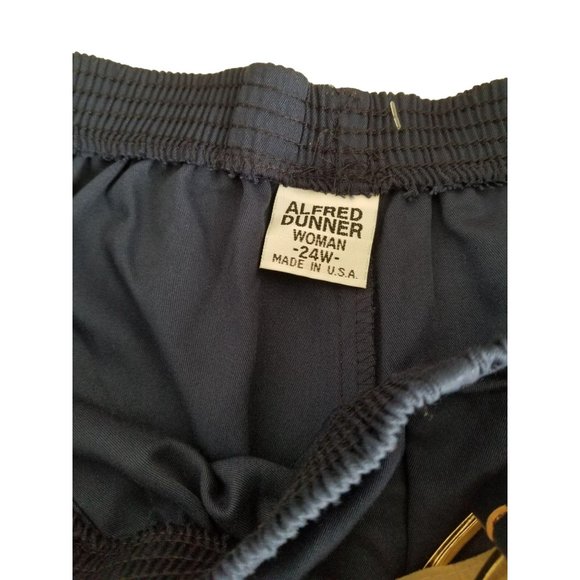 Alfred Dunner Pants Navy Blue Belted Woman's Size 24W Plus  JJ614 - Picture 8 of 10